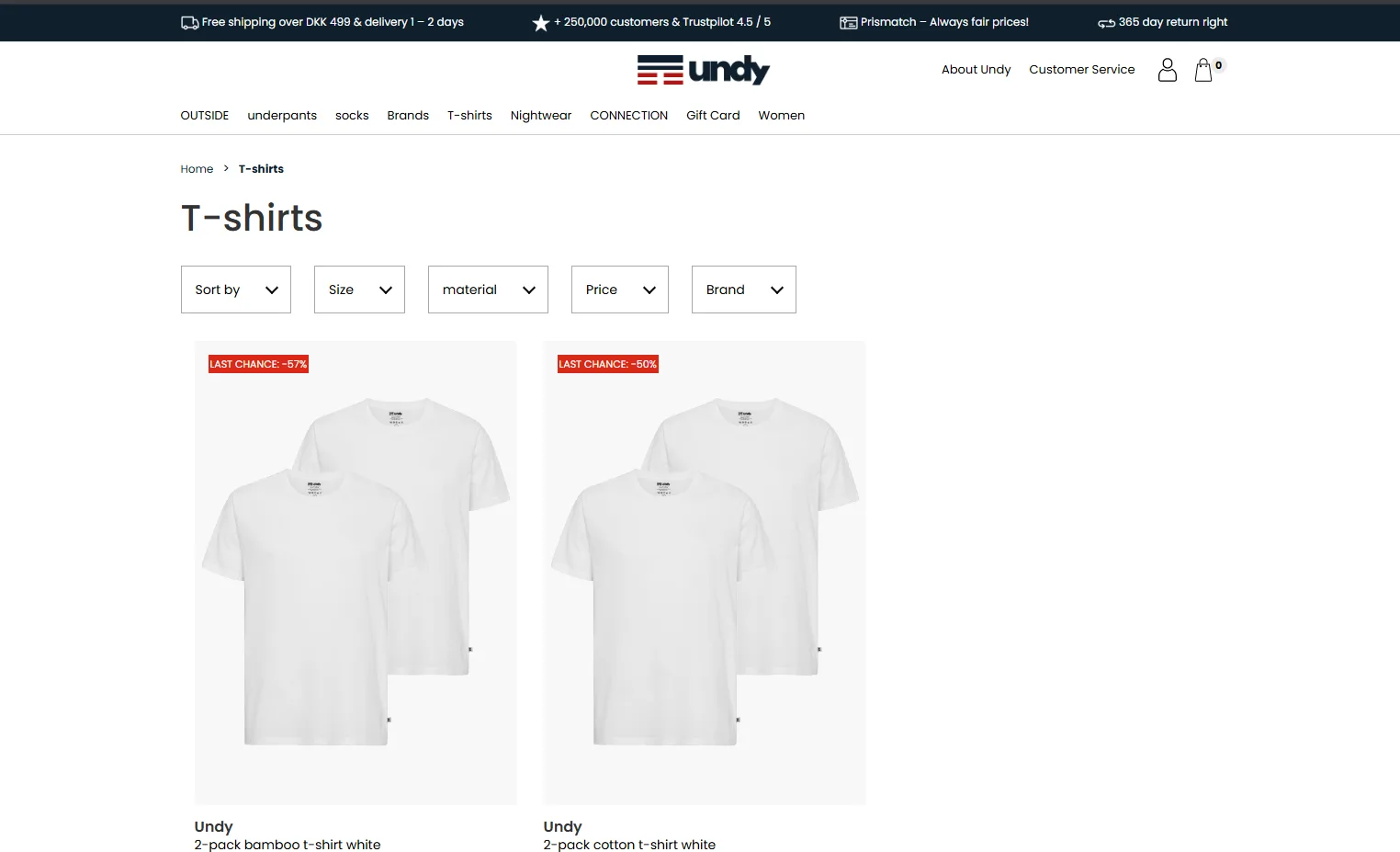 Undy.dk subscription store on Shopify Plus showing the 3-step wizard